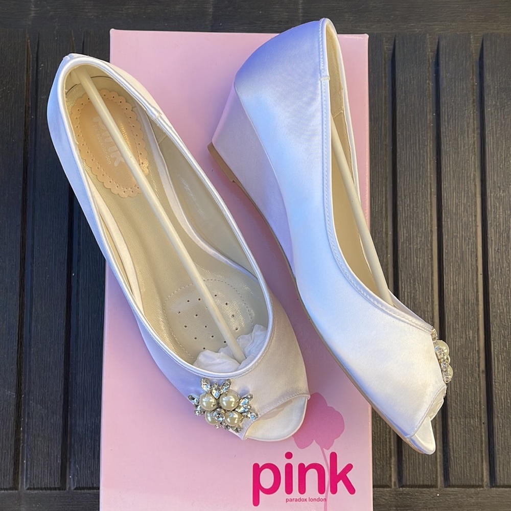 New - Pink Paradox London - Frosting - White Wedding Shoes - Size 8 - Picture 5 of 16
